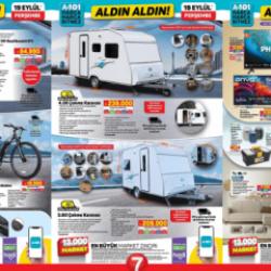 A101 Aktüel 20 Eylül 2024 Kataloğu! Çekme karavan, Off-Road ATV, elektrikli bisiklet, genç odası
