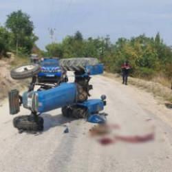 Bursa'da feci kaza: Oğlunun kullandığı traktörün altında kaldı