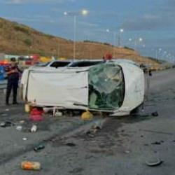 Sarıyer'de feci kaza: Otomobil takla attı: Bir çocuk hayatını kaybetti, 5 kişi yaralandı