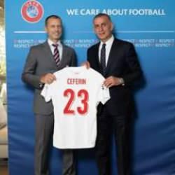 TFF Başkanı Hacıosmanoğlu, UEFA Başkanı Ceferin ile bir araya geldi