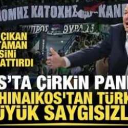Kıbrıs'ta çirkin pankart! Panathinaikos'tan Türkiye'ye büyük saygısızlık