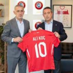 Ali Koç, TFF Başkanı İbrahim Hacıosmanoğlu'nu ziyaret etti