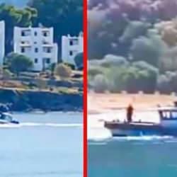 &Uuml;&ccedil; g&uuml;nde ikinci ihlal: Yunan botu T&uuml;rk kıyılarına &ccedil;ıktı
