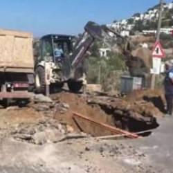 Bodrum'da ana isale hattı patladı