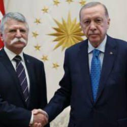 Cumhurbaşkanı Erdoğan, Macaristan Ulusal Meclis Başkanı K&ouml;ver'i kabul etti