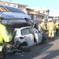  Maltepe&rsquo;de faciadan d&ouml;n&uuml;ld&uuml;! Kontrolden &ccedil;ıkan vin&ccedil; 7 aracı par&ccedil;aladı