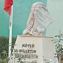 Atatürk büstüne 10 Kasım'da çirkin saldırı: Jandarma çalışma başlattı