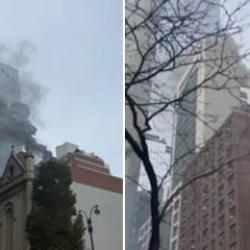 New York'da gökdelende çıkan yangın görenleri korkuttu