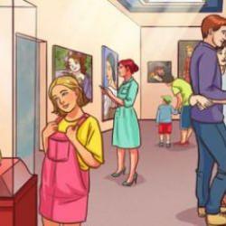 10 saniyede gözlem yeteneğinizi test edin! Sanat galerisinde kaç kişi var, doğru bilebilir misin?