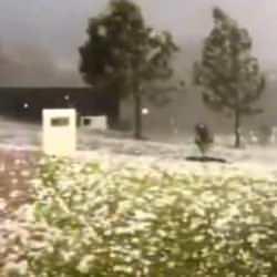 Bir anda bastırdı, portakal b&uuml;y&uuml;kl&uuml;ğ&uuml;nde yağdı! B&uuml;y&uuml;k zarar neden oldu