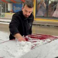 Sarıkamış beyaz &ouml;rt&uuml;y&uuml; giydi