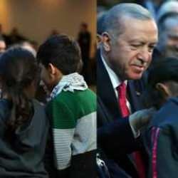 Cumhurbaşkanı Erdoğan'a Filistinli çocuklardan duygulandıran hediye!