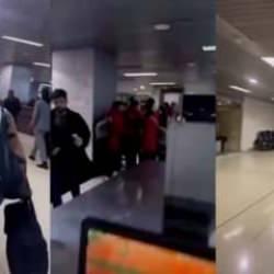 Şam Uluslararası Havalimanı'nda panik anları! 