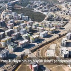 Bakan Kurum deprem b&ouml;lgesinin 2. b&uuml;y&uuml;k şantiyesini paylaştı: İş makinelerimiz durmuyor