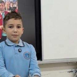 Yerli malı haftasında, ilkokul &ouml;ğrencisi Bayraktar TB2 SİHA'yı anlattı