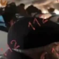 Düşen uçağın içinden çekilen görüntüler ortaya çıktı