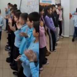 T&uuml;rkiye'de eğitim g&ouml;ren Suriyeli &ccedil;ocuğun sınıf arkadaşlarına vedası duygulandırdı