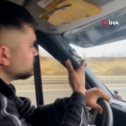 İstanbul Havalimanı yolunda ters y&ouml;nde giden ara&ccedil; y&uuml;rekleri ağza getirdi