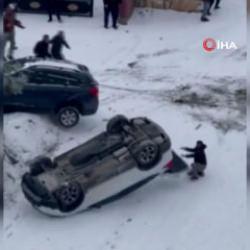 Malatya'da kar yağışı trafik kazalarına neden oldu