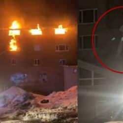 Bolu'da korku dolu anlar kamerada: Ölümden çarşaflarla kurtulmaya çalıştılar!