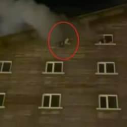 Faciada otelin camından atlayanların görüntüleri ortaya çıktı