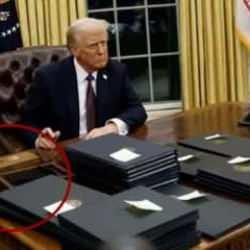 Trump'ın masasındaki düğme bakın ne işe yarıyor! Koltuğa oturur oturmaz yerleştirdi...