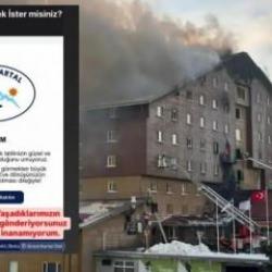 78 cana mezar olan Grand Kartal Otel'den skandal mesaj