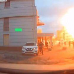 Uçak ve helikopter motoru üretilen fabrikaya saldırının görüntüsü ortaya çıktı