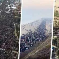 Gazze&rsquo;de insan seli! Akın akın geliyorlar... İsrail bunu da beklemiyordu