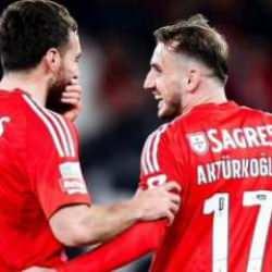 Orkun Kökçü'nün asist yaptığı 5 gollü maçta zafer Benfica'nın