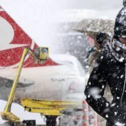 Son dakika: İstanbul'da kar alarmı! THY seferleri peş peşe iptal edildi