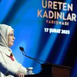 Emine Erdoğan, 'Halkbank &Uuml;reten Kadınlar Yarışması &Ouml;d&uuml;l T&ouml;reni'nde konuştu