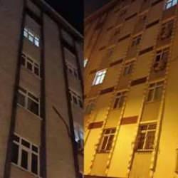 K&uuml;&ccedil;&uuml;k&ccedil;ekmece'de gece yarısı panik anları: Sesler geldi, bina tahliye edildi!