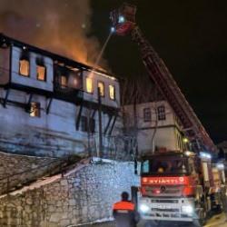 Safranbolu'da tarihi konakta yangın!