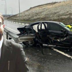 &Uuml;nl&uuml; iş insanı İsmail &Ouml;zhan &Ouml;zmen kaza ge&ccedil;irdi! Şof&ouml;r&uuml; hayatını kaybetti