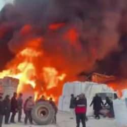 Şanlıurfa'daki geri dönüşüm tesisinde yangın