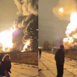 Ukrayna 100'den fazla drone ile vurdu! Dev petrol tesisi faaliyetlerini tamamen durdurdu