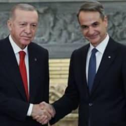 Cumhurbaşkanı Erdoğan, Mi&ccedil;otakis ile g&ouml;r&uuml;şt&uuml;