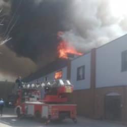 Bolu'da kereste fabrikasında yangın