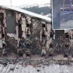 İşte Uludağ'da otel yangının başladığı an 