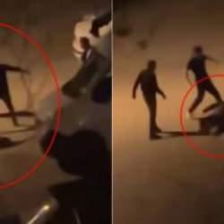 Bursa’da 4 kişi tarafından tekme tokat dövülen adamın görüntüsü