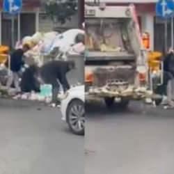 Beşiktaş'ta maaşını alamayan işçiler grevde, vatandaşlar parayla çöp topluyor!