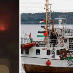 Gazze'ye insani yardım g&ouml;nderen filo vuruldu