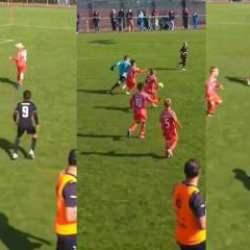 'Servet Çetin çalımlarıyla' rakip kaleye gitti: Minik kaleciden resital