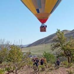 Kapadokya'da hareketli anlar: Sıcak hava balonu, zorunlu iniş yaptı