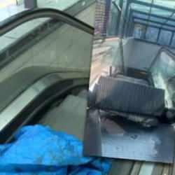 &Uuml;nalan metrosunda dehşet anları: Y&uuml;r&uuml;yen merdiven kırıldı, &ccedil;ıkış fel&ccedil; oldu