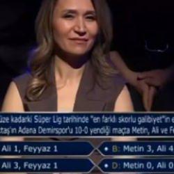 10-0'lık maçta Metin, Ali ve Feyyaz kaç gol attı? Milyoner'de 300 bin TL değerindeki soru