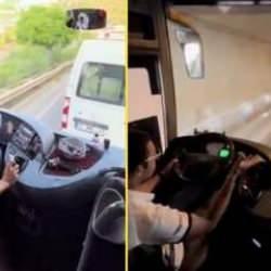Antalya'da dehşet saçan otobüs şoförü o anları bir de marifetmiş gibi paylaşmış!