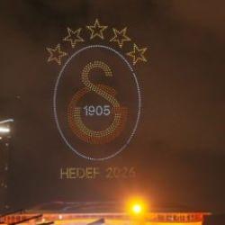 Galatasaray şampiyonluğunu kutladı! Dron şov damga vurdu