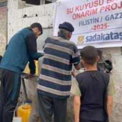Sadakataşı Gazze’de su kuyusu onarımı gerçekleştirdi